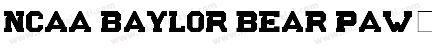 NCAA Baylor Bear Paw字体转换